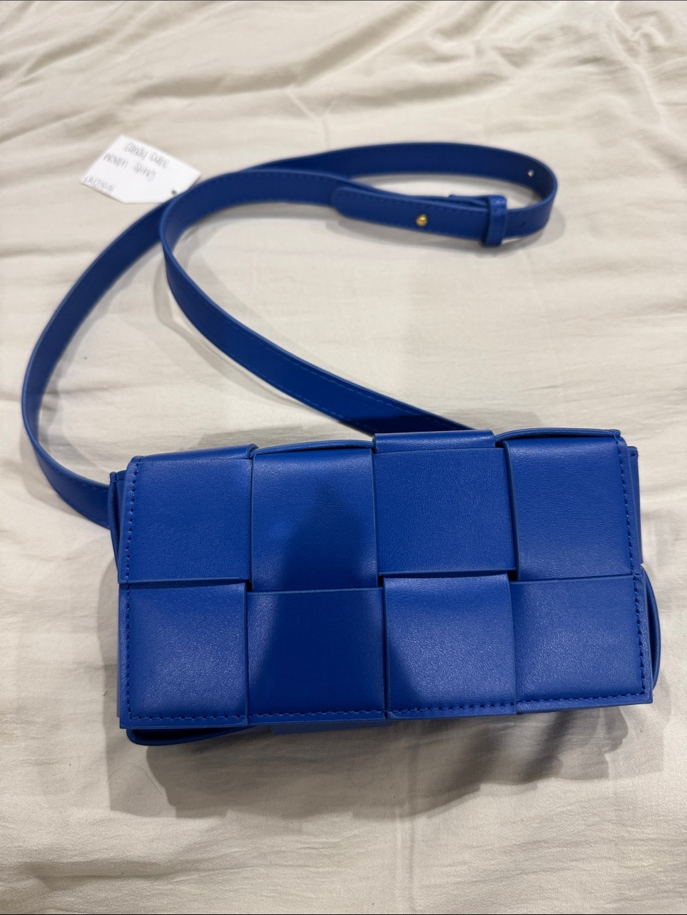 Source Unknown Cobalt Blue Woven Crossbody Bag